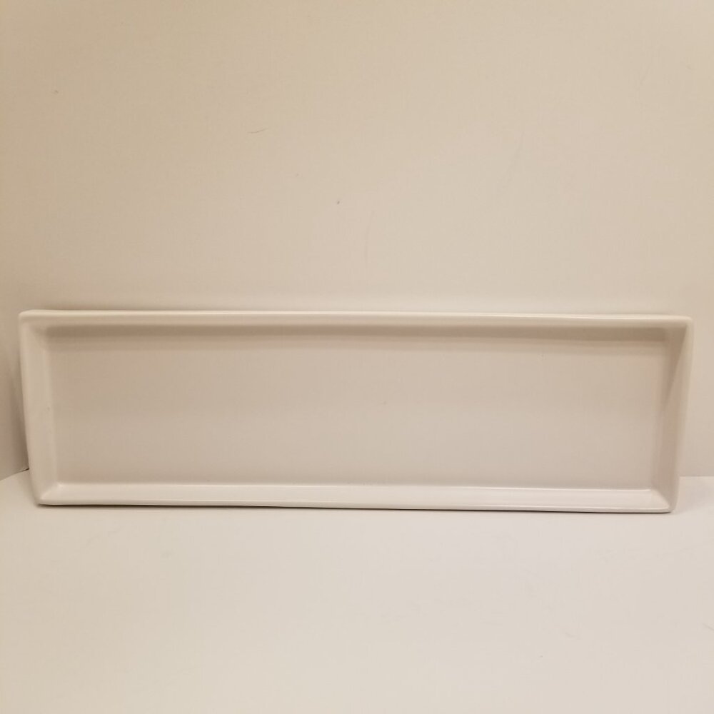 Elegant Skinny Shonfelds' off-white ceramic or porcelain tray, made in USA